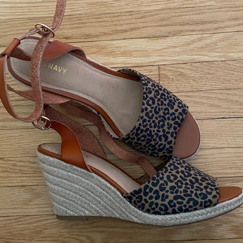 BRAND NEW - Leopard Print Wedge Heels